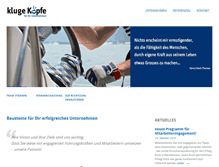 Tablet Screenshot of kluge-koepfe.de